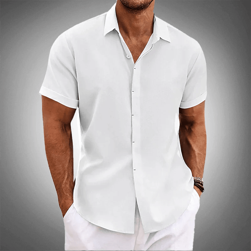 Camisa Manga Curta OLIVER de Linho 100% (LEVE 2 E PAGUE SOMENTE 1 )