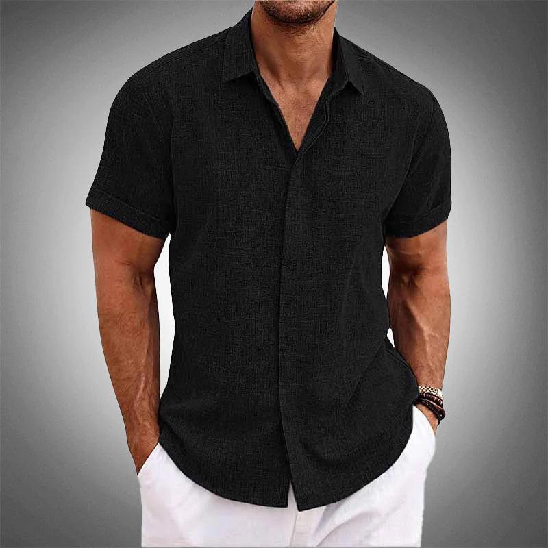 Camisa Manga Curta OLIVER de Linho 100% (LEVE 2 E PAGUE SOMENTE 1 )
