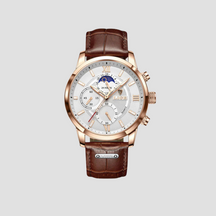 Nicolas | Homme Montre 43 mm Cuir Véritable Quartz