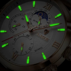 Nicolas | Homme Montre 43 mm Cuir Véritable Quartz
