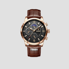Nicolas | Homme Montre 43 mm Cuir Véritable Quartz