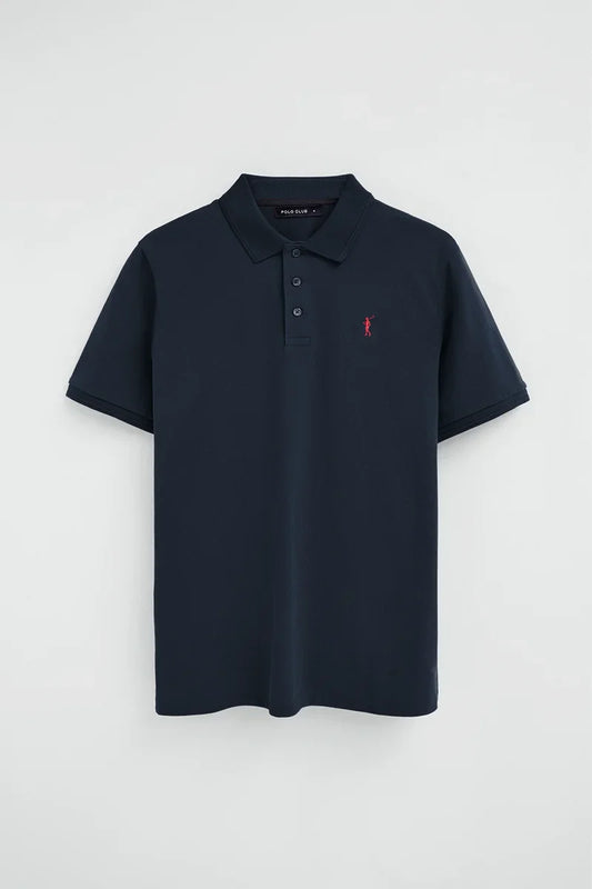 Lot de 3 Polos Homme Premium – Bleu Clair, Bleu Marine & Blanc.