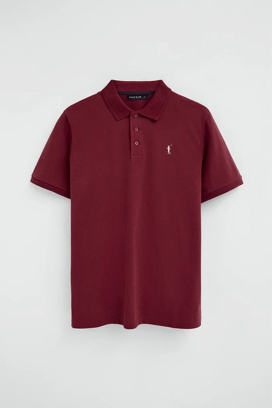 Lot de 5 polos pour hommes en bleu clair, bleu marine, blanc, vert bouteille et marron avec manches courtes et broderie Rigby Go