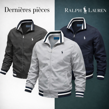Blouson Élégance Intemporelle à Détails Rayés