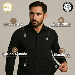 Vesthari - Chemise Infroissable à Coupe Ajustée