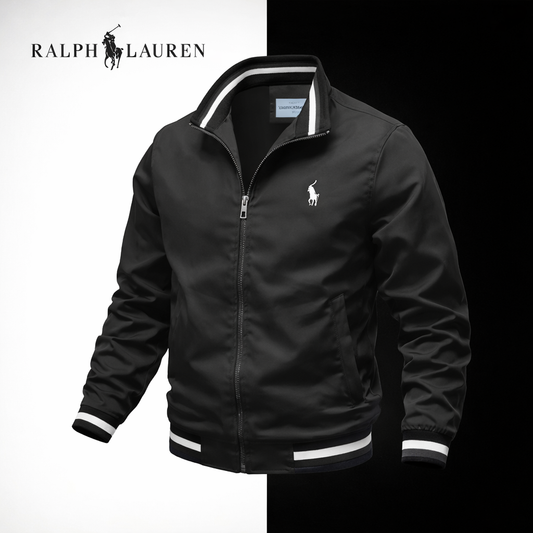 Blouson Élégance Intemporelle à Détails Rayés