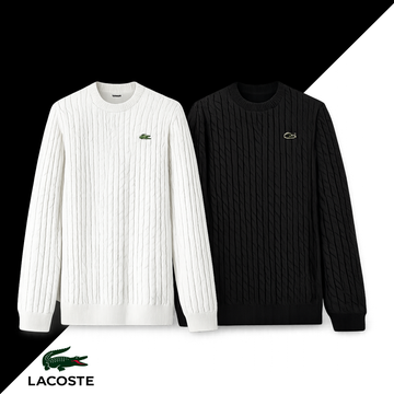 Pull en maille Regular Fit avec logo crocodile brodé