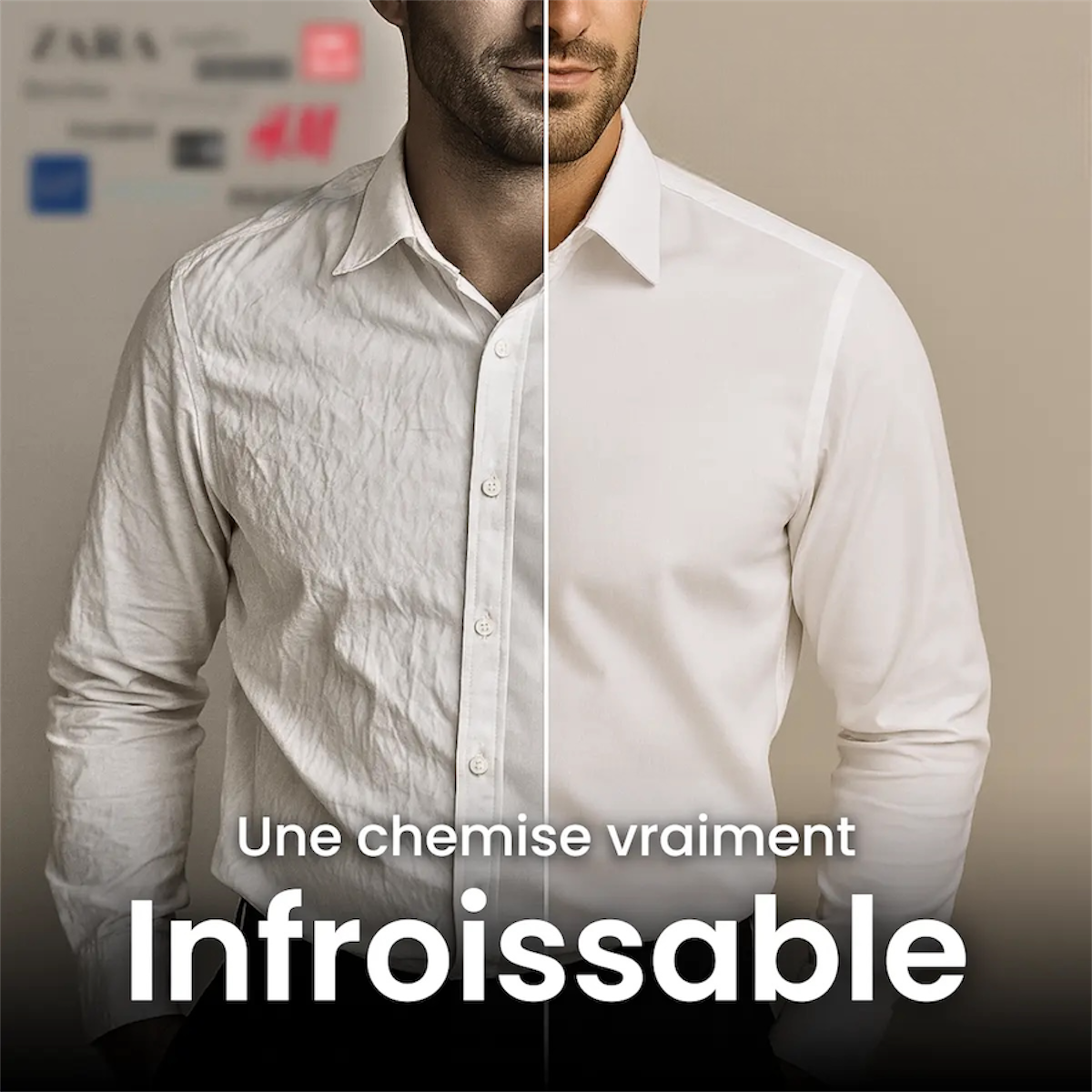 Vesthari - Chemise Infroissable à Coupe Ajustée