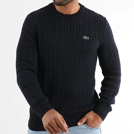 Pull en maille Regular Fit avec logo crocodile brodé