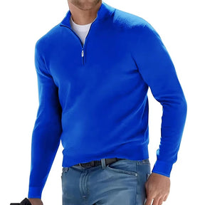 Pull en coton casual zíper