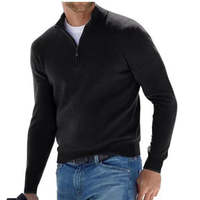 Pull en coton casual zíper